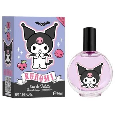 Image of Hello Kitty Kuromi Children Eau de Toilette Natural Perfume Spray, Vegan and Dermatologically tested EDT Spray for Kids Safe Daily Fragrance Gift, 30ml