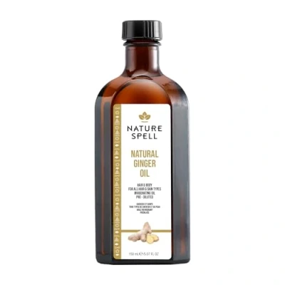 Image of Nature Spell Ginger Oil for Hair &amp; Skin 150 ml Helps Remove Dandruff on Body to Ease Aching Muscles Made in the UK