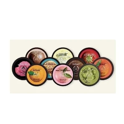 Image of The body Shop random selection butter travel shea british rose almond honey 50ml x 2