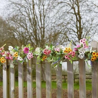 Image of Garden Mile 180cm Decorative artificial flower garland for Indoor Outdoor Waterproof Garlands Hanging flowers decoration, Wedding, Spring Garland, Party, Easter (Floral Fantasy)