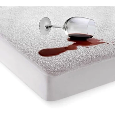 Image of Extra Deep Terry Towel Mattress Protector Waterproof Fitted Bed Sheet Topper Cover Breathable Non Noisy Kids Cot 70 x 140 15cm