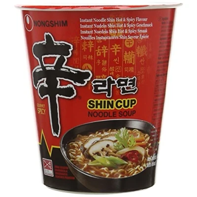 Image of Nong Shim Shin Instant Noodle Cup , Pack of 12
