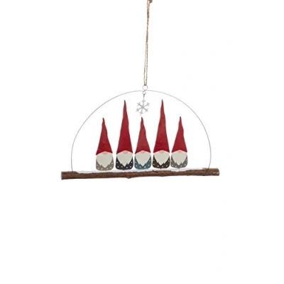 Image of Shoeless Joe Christmas Five Tomte Gnomes Driftwood Hanger