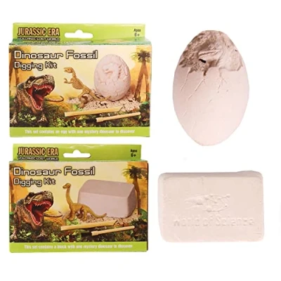 Image of 2 Pack Dinosaur Dig Out Kit, Archaeology Fossil Skeleton Excavation Set a Realistic Digging Adventure, Educational Science Mining Toy for Children