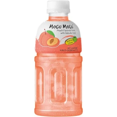 Image of Mogu Peach Flavoured Drink with NATA De Coco 320ml