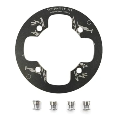 Image of UPANBIKE Mountain Bike Chainring Guard BCD 104mm Aluminum Alloy Protector Cover For 32 34T Bicycle Sprockets