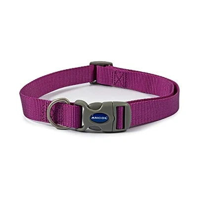 Image of Ancol Viva Quick fit Adjustable Collar Purple, Size 5 9 to 45 70 cm, Weatherproof