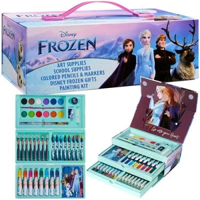 Image of Disney Art Set, Frozen Colouring Sets for Children with Over 40 Supplies