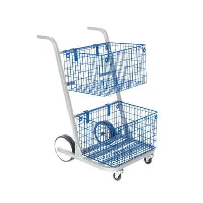 Image of GoSecure Major Mail Trolley Removable Baskets Silver MT2SIL