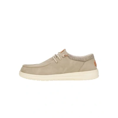 Image of HEYDUDE Men&#039;s Paul Classic Slip On Shoes, Taupe Grey, 7 UK