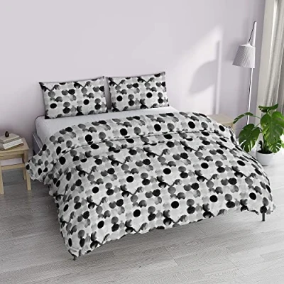 Image of Italian Bed Linen MB Home Basic “Dafne Duvet Cover Set, Byblos, Double