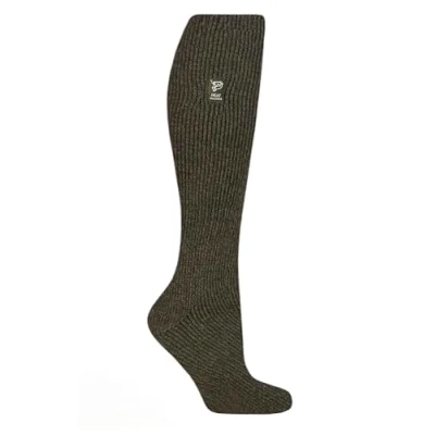 Image of Women&#039;s 1 Pair SOCKSHOP Heat Holders Outdoor 2.3 TOG Plain Long Leg Angling Socks Forest Green 4 8