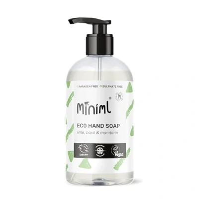Image of Miniml Hand Soap Wash Liquid 500ml Lime, Basil &amp; Mandarin Infused Eco Friendly Washing Gel for Soft and Sensitive Skin Care 100% Vegan Cruelty Free