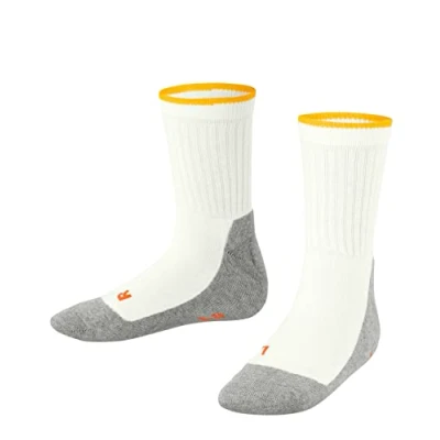 Image of FALKE Unisex Kids Active Everyday K SO Functional Yarn Thin Breathable 1 Pair Socks, White (Off 2040), 5.5 8