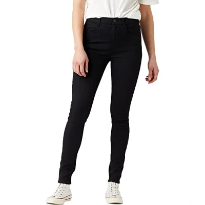 Image of Wrangler Women&#039;s High Rise Skinny Jeans, Future Black, 30W / 32L