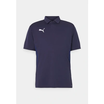 Image of Puma Teamgoal Polo shirt, Men&#039;s, Size: Medium, Navy/white/persian blue