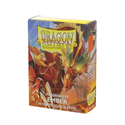 Image of Arcane Tinmen Dragon Shield Matte Japanese Dual Ember Alaria Card Sleeves, 100 CT, MTG &amp; Pokemon Compatible, PVC free, 120 μm, Size 59x86 mm