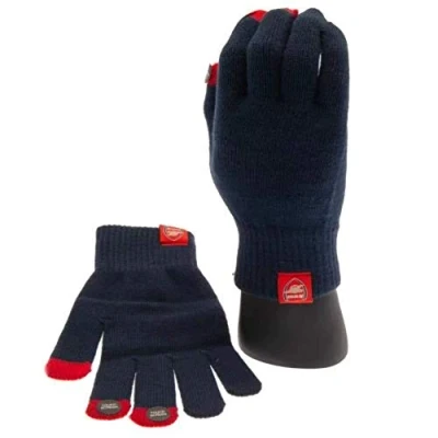 Image of Arsenal FC Adult Knitted Gloves Touchscreen Compatible Authentic EPL