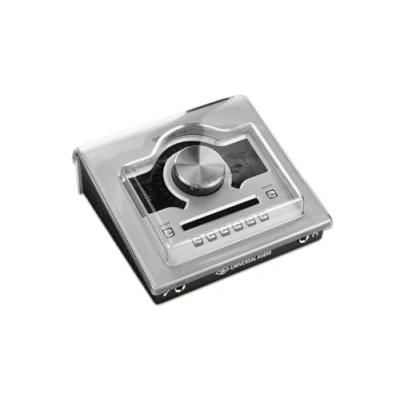 Image of Decksaver Cover for Universal Audio Apollo Twin Super Durable Polycarbonate Protective lid in Smoked Clear Colour, Made The UK Producers&#039; Choice Unbeatable Protection