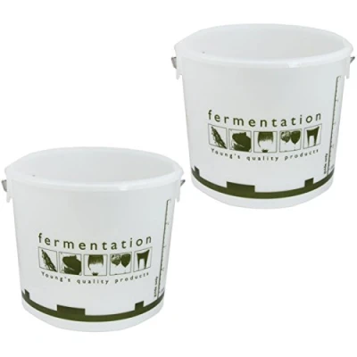 Image of 2x 5 Litre Fermentation Bucket 1 gallon Vessel Home brew Beer &amp; Wine Making