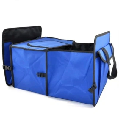 Image of Accessotech 2 in 1 Car Boot Organiser Shopping Tidy Heavy Duty Collapsible Storage Travel Tool