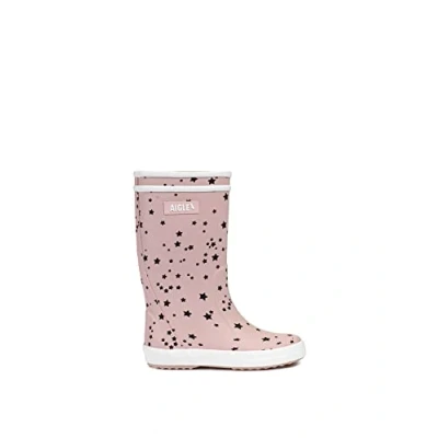 Image of Aigle Lolly Pop Play2 Rain Boot, Multicolor Pink Stars, 11 UK Child