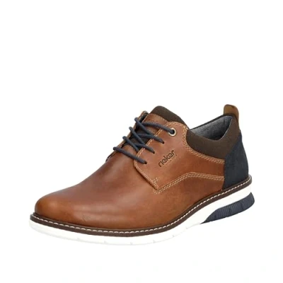 Image of Rieker Men&#039;s 11001 Lace Up Shoes, Brown, 12 UK