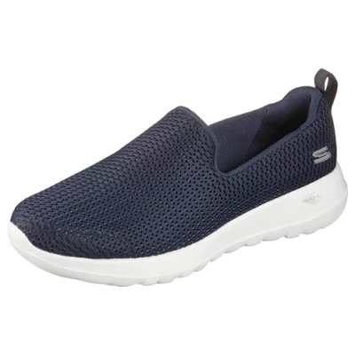 Image of Skechers Women&#039;s Go Walk Joy Evaluate Trainers, Navy Textile /White Trim, 10 UK