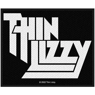 Image of Thin Lizzy Patch Classic Band Logo Official Black Woven Sew On One Size