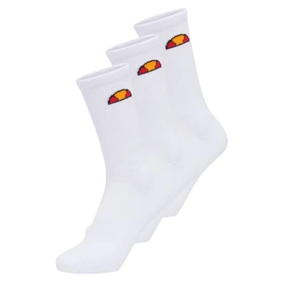 Image of ellesse Tisbi 3 Pack Sock White 12 14