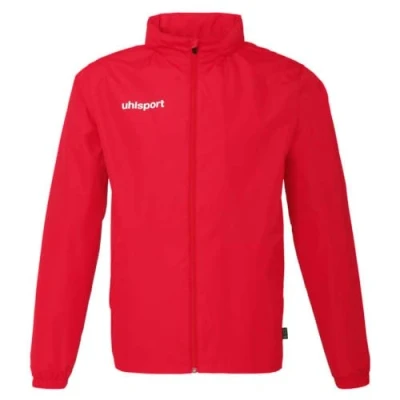Image of uhlsport Football Essential All Weather Jacket, Rain Outdoor Jacket with Hood for Players and Coaches, red, XL