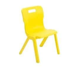 Image of Titan One Piece Chair Size 3 350mm Seat Height Yellow T3 Y