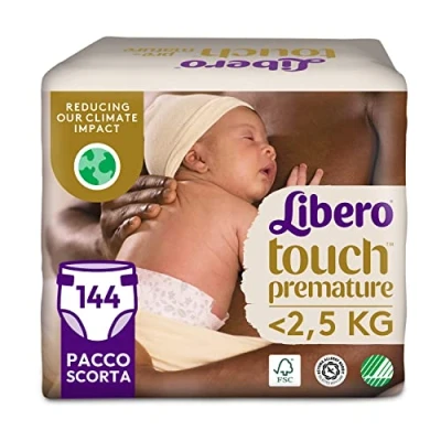 Image of Libero, Touch Open Nappies for Children, 144 Premature Size Babies