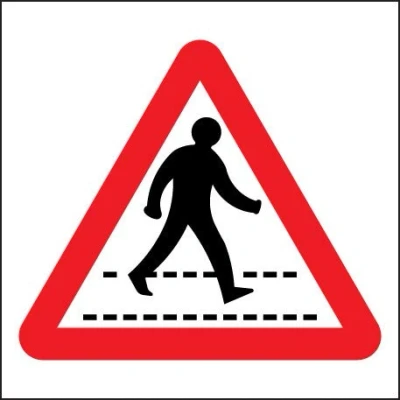 Image of Road Signs Pedestrian crossing Rigid Plastic