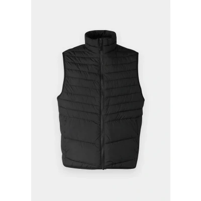 Image of Jack &amp; Jones Jjestate Packable Collar Waistcoat, Men&#039;s, Size: Small, Black