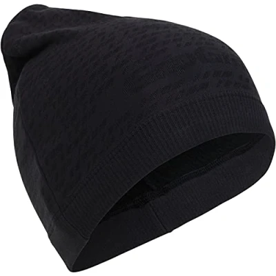 Image of GripGrab Unisex Adults Freedom Seamless Warp Knitted Beanie Winter Bike Hat Elastic Sports Underhelmet Cap Thermal Cap, Black, One Size