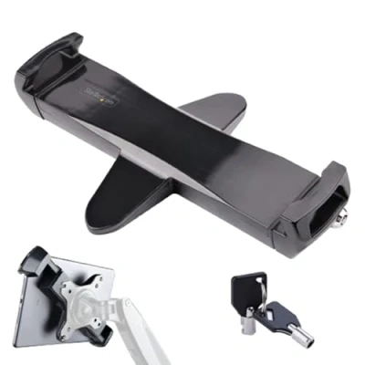 Image of StarTech.com VESA Mount Adapter for Tablets 7.9 to 12.5in Up 2kg (4.4lb) 75x75/100x100 Patterns Universal Anti Theft Tablet Clamp Secure (TABLET ADAPTER)