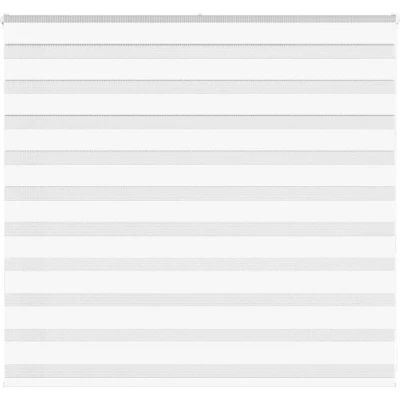 Image of vidaXL Zebra Blind White 165x100 cm Fabric Width 160.9 Polyester