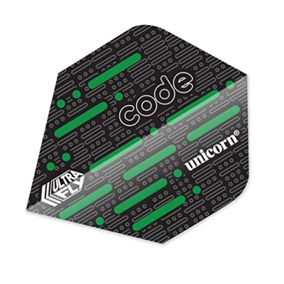 Image of Unicorn UltraFly Dart Flights Code Green Design Ultra Durable 100 Micron Polyester PET Standard Plus Shape