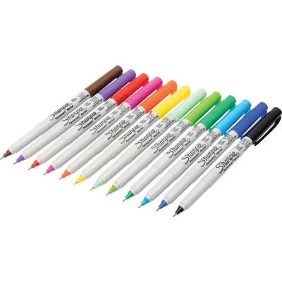Image of Sharpie S0941891 Ultra Fine Marker Asst (Pack 12)