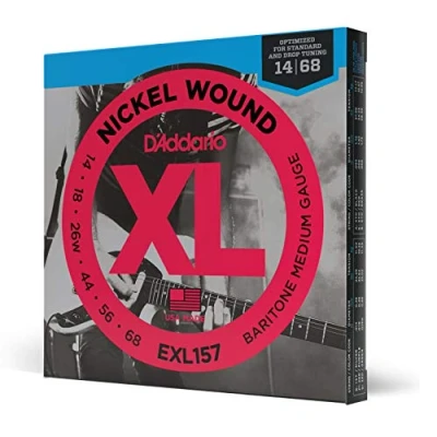 Image of D&#039;Addario Guitar Strings XL Nickel Electric EXL157 Perfect Intonation, Consistent Feel, Reliable Durability For 6 String Guitars 14 68 Medium Baritone