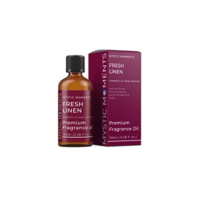 Image of Mystic Moments Fresh Linen Fragrance Oil 100ml Perfect for Soaps, Candles, Bath Bombs, Burners, Diffusers and Skin &amp; Hair Care Items