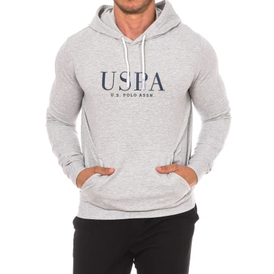 Image of U.S. POLO Mens Hoodie 67934 man Grey Size 2XL