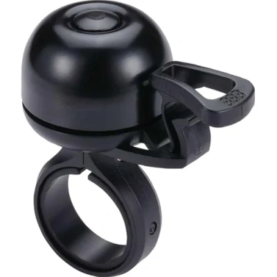 Image of BBB Cycling Road Bike Bell, Bicycle Bell with Clamping Mechanism, for Handlebars Diameter 22.2 mm and 25.4 mm, EasyFit Deluxe Plus 24, Black