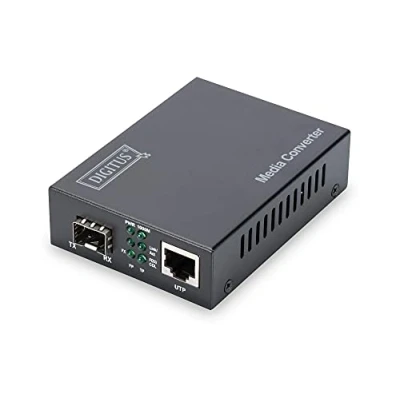 Image of Digitus Assmann 82130 Gigabit Media Converter RJ45/SFP, Black