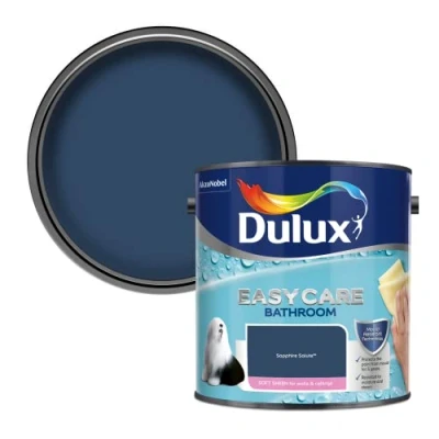 Image of Dulux Easycare bathroom Soft Sheen Paint Sapphire Salute 2.5L