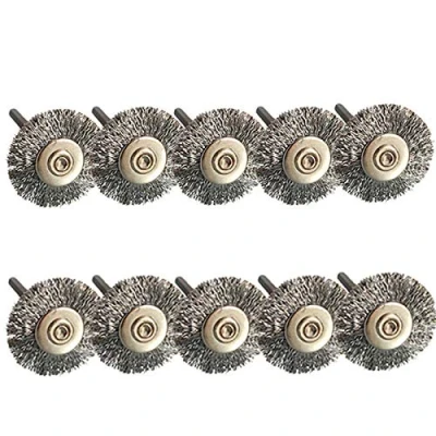Image of 10pcs Steel Wire Wheel Brushes Polishing Set Buffing Accessories Kit for Rotary Tool