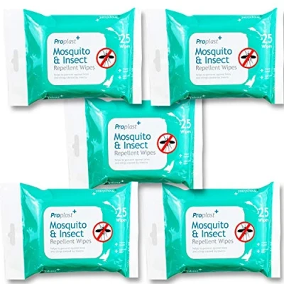 Image of 75x Deet Insect &amp; Mosquito Repellent Wipes Long Lasting Action