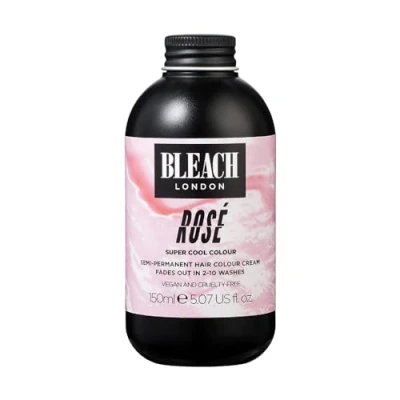 Image of Bleach London Rose Color Semi Permanent Pastel Pink, Vegan, Cruelty Free, Temporary Hair Cream 5.07 fl oz