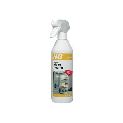 Image of HG Hygienic Fridge Cleaner Spray, Deodoriser &amp; Surface Cleaner, Removes Stains Stubborn Grime, Food Safe Kitchen for Shelving, Doors Walls 500ml